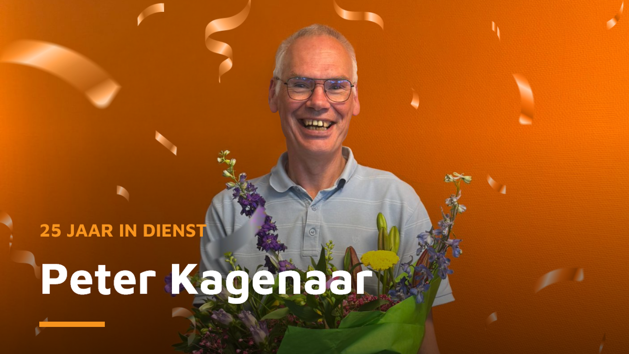 Peter Kagenaar 25 jaar in dienst